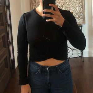 Forever 21 black cropped long sleeve🤩